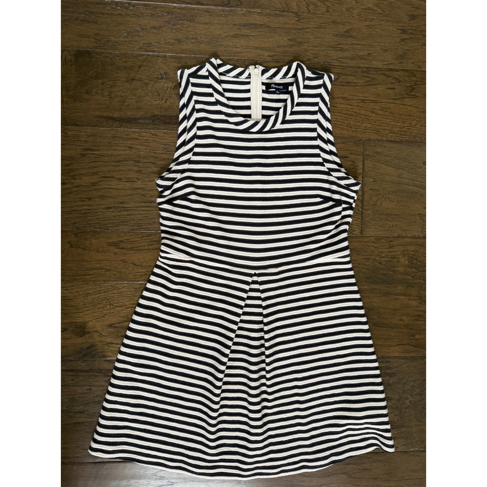 Madewell Striped Sleeveless Knit Dress Large Old Money